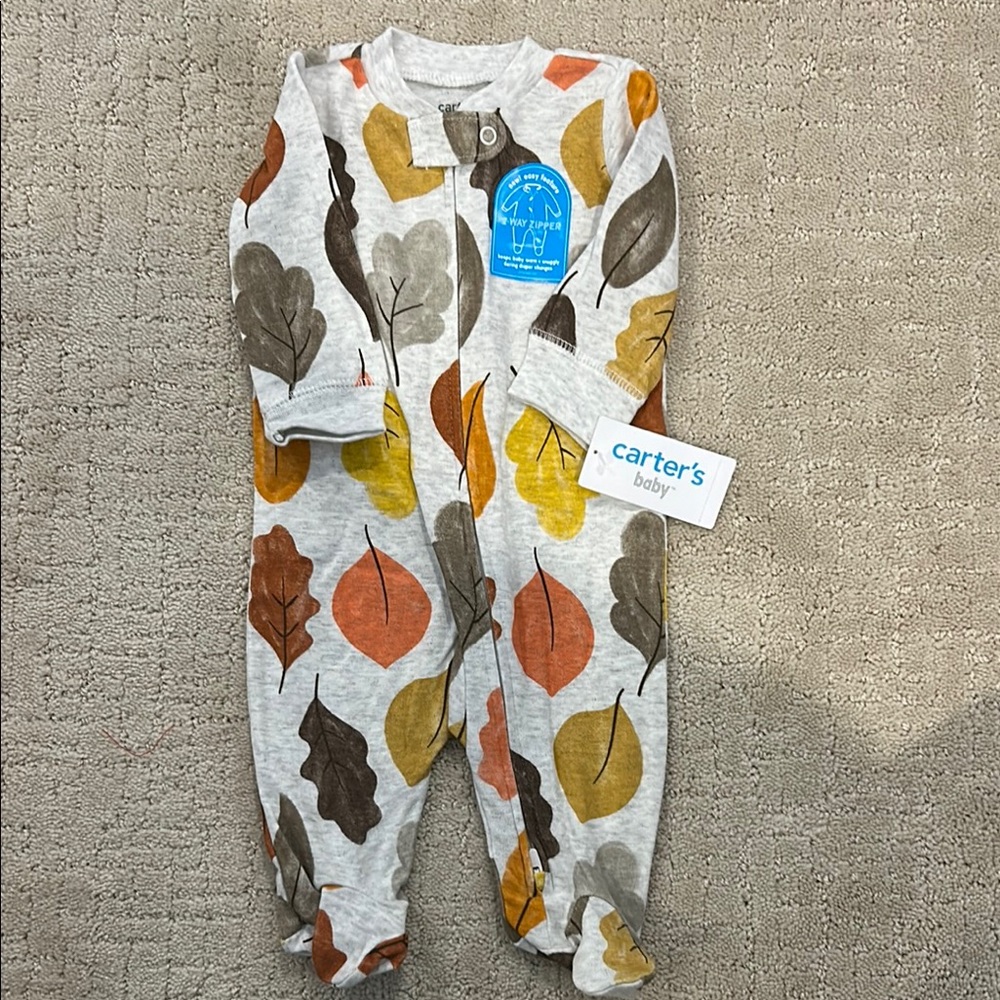 NWT, Carter's Baby Leaf Print Onesie